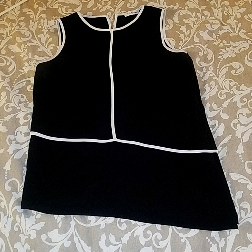 ✨ CALVIN KLEIN Size S Black Sleeveless Dress Top ✨